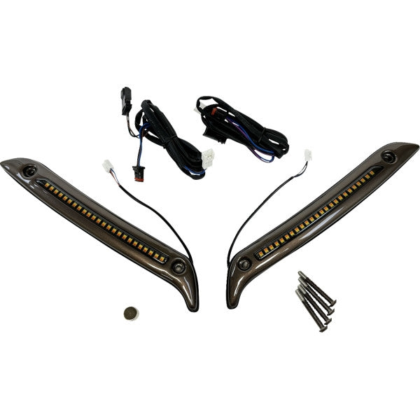 Custom Dynamics CD-LRST-WT-D LED Windshield Trims - Dark Bronze