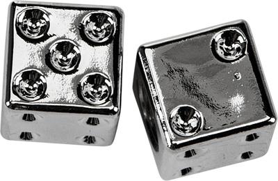 Harddrive W99-6217C(2) Valve Stem Cap - Chrome Dice