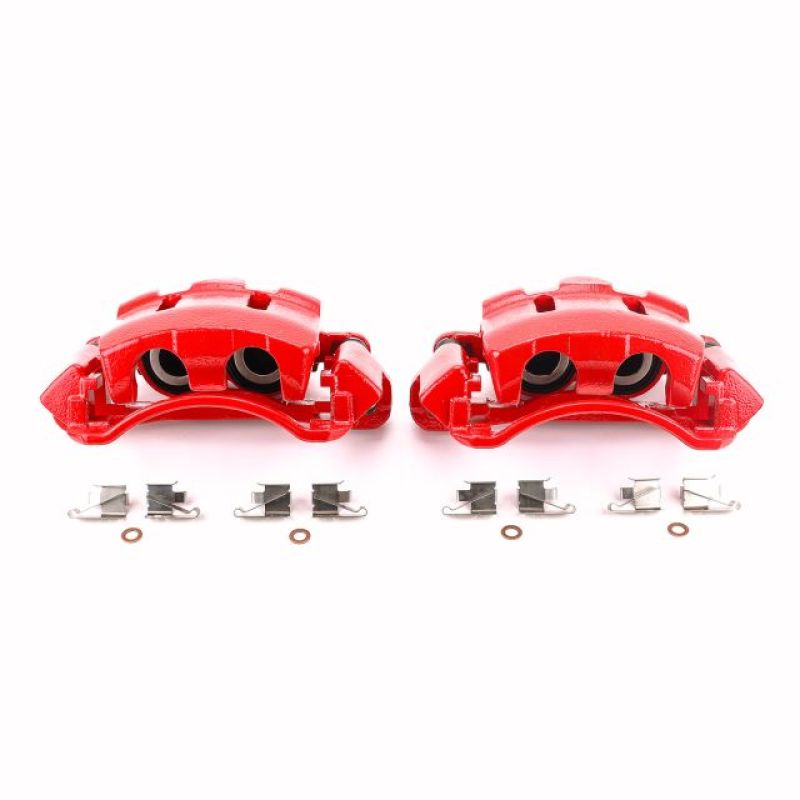 Load image into Gallery viewer, Powerstop S4790 PSB Red Calipers
