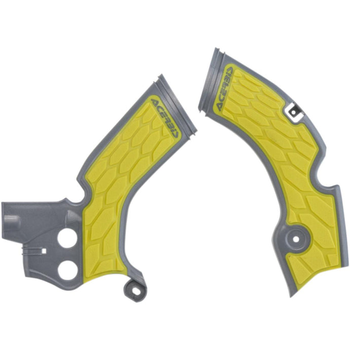 Acerbis 2686601120 X-Grip Frame Guards - Gray/Yellow