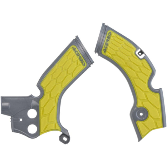 Acerbis 2686601120 X-Grip Frame Guards - Gray/Yellow