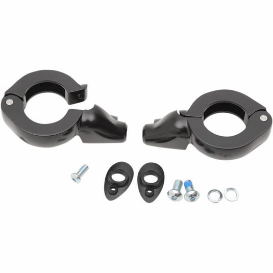 Drag Specialties 2020-1272 Turn Signal Fork Clamps for 49mm Fork Tubes - Black