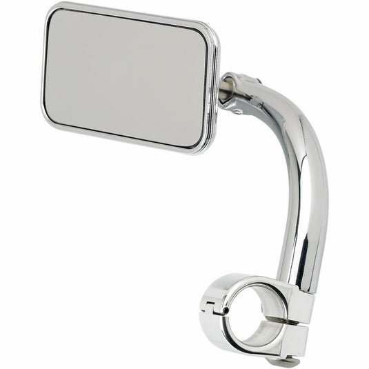 Biltwell Inc. 6502-278-501 Rectangular Utility Mirror with Clamp-On Mount for 7/8in. Handlebar - Chrome