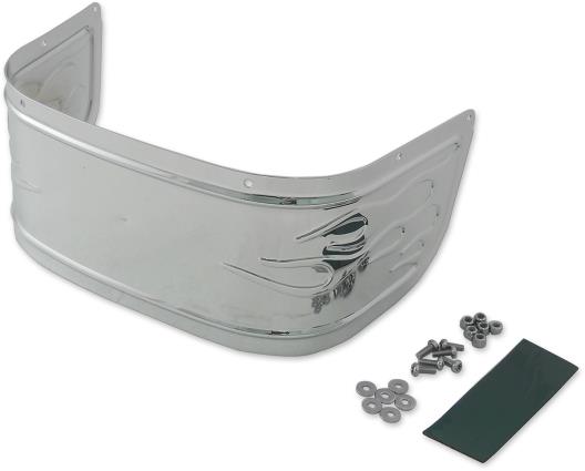 Drag Specialties 1405-0223 Front Fender Skirt - Flamed - Chrome