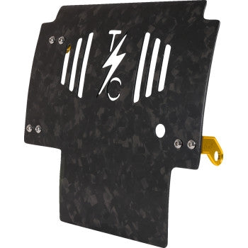 Thrashin Supply Company TSC-3035-5 Forged Carbon Fiber Skid Plate - Gold Brackets