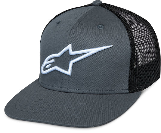 Alpinestars Corp Trucker Hat (One Size Fits Most, Gray/Black)