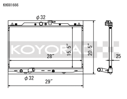 Koyo KH081666 KOY Racing Radiators