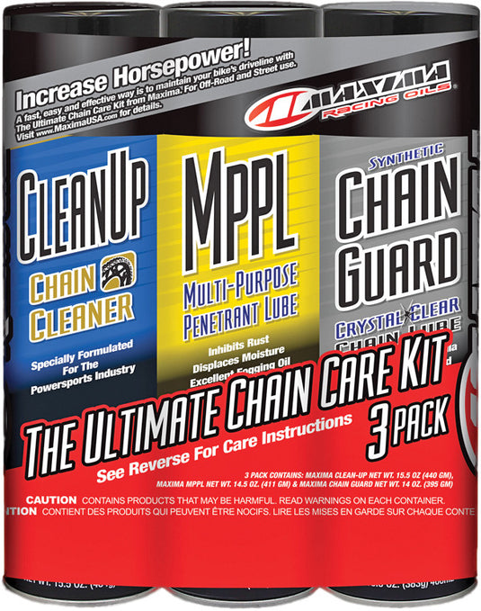 Maxima 70-779203 Synthetic Ultimate Chain Care Kit - Combo 3 Pack