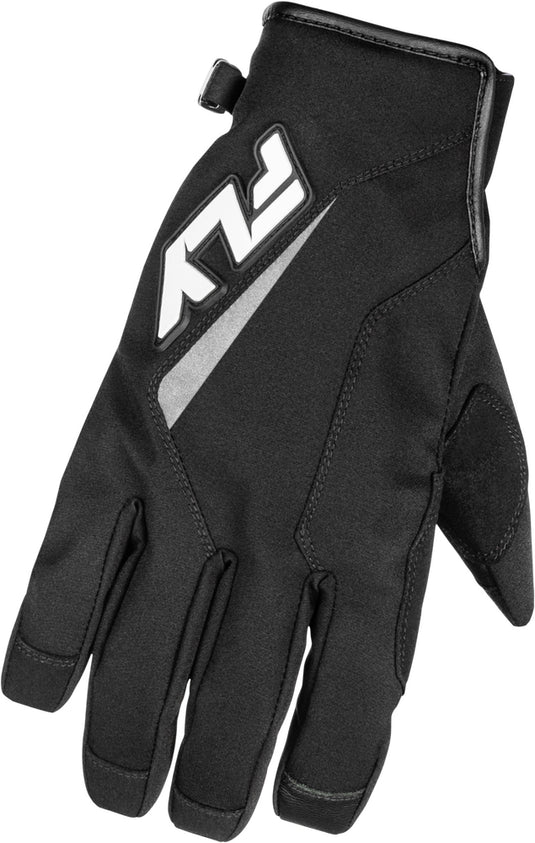 Fly Racing Title Gloves (Medium, Black/White)