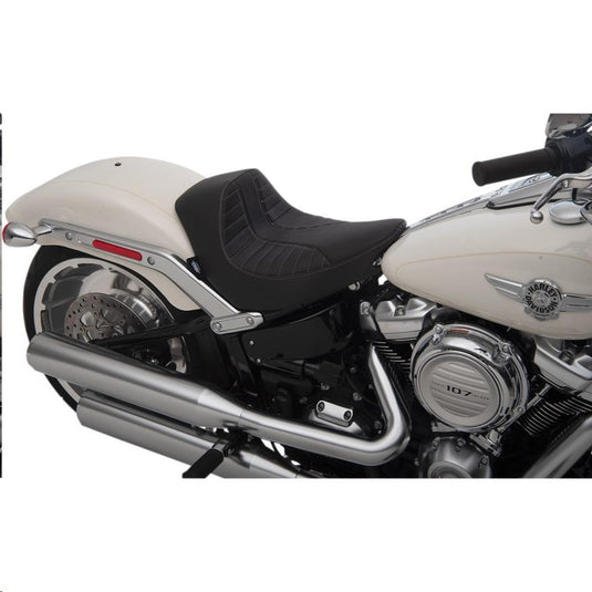 Drag Specialties 0802-1186 EZ-ON Mount Solo Seat - Scorpion - Silver Thread