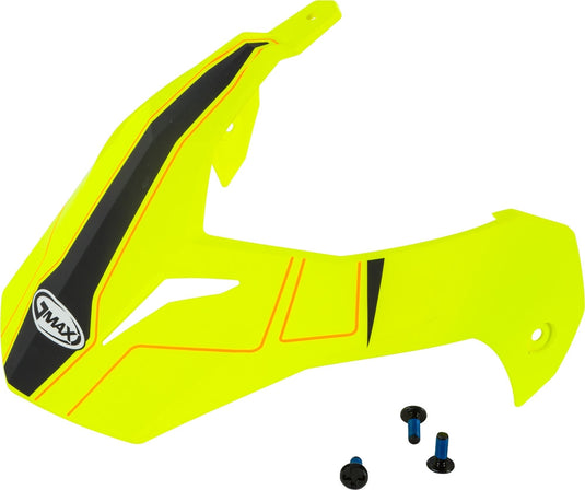 G-Max Visor with Screws for GM-11/S Expedition Helmets - Matte Hi-Vis Yellow/Orange