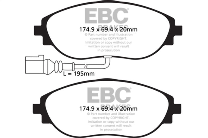 Ebc DP22127 EBC Greenstuff Brake Pad Sets
