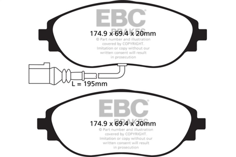 Load image into Gallery viewer, Ebc DP22127 EBC Greenstuff Brake Pad Sets
