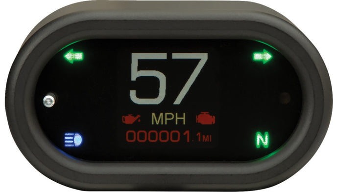 Dakota Digital MLX-5400-K MLX-5000 Series Universal Gauge - Oval - Black - 31/2in. W x 2in. H