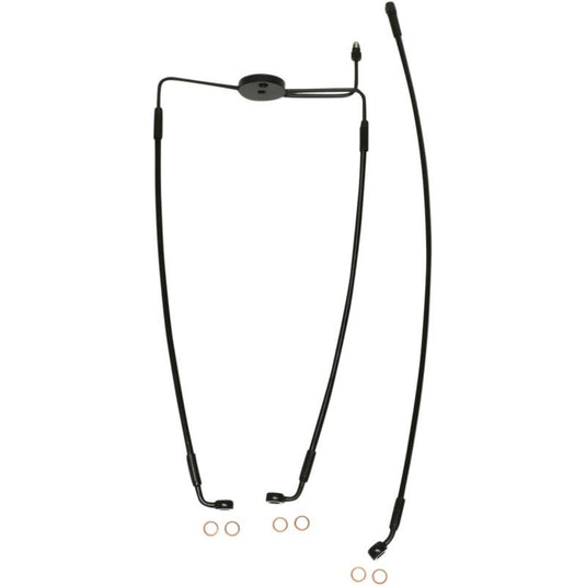 Magnum SBB1310-29 Black Coated XR Stainless Front Brakeline Kit with Black Fittings - 29in. Total Length