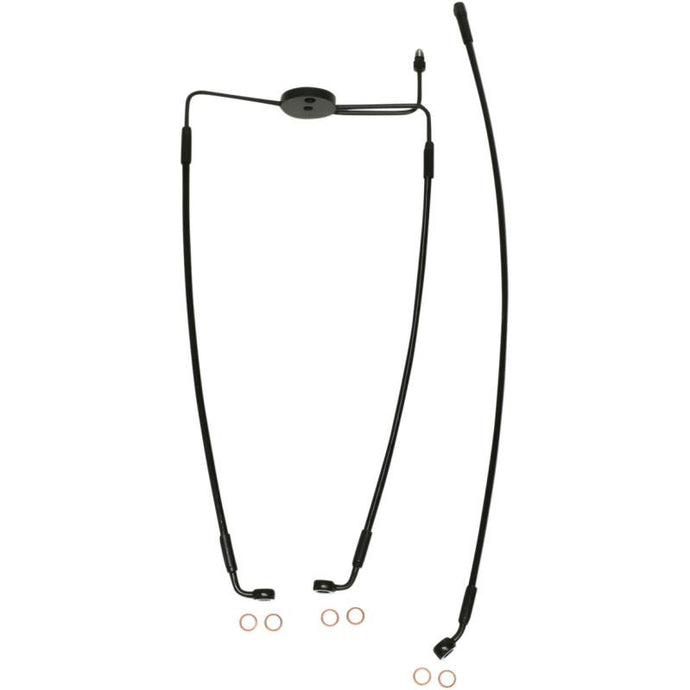 Magnum SBB1310-29 Black Coated XR Stainless Front Brakeline Kit with Black Fittings - 29in. Total Length