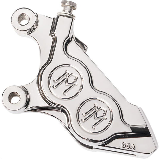 Performance Machine 0052-2425-CH Four-Piston Front Left Brake Caliper for 300MM Rotor - Chrome