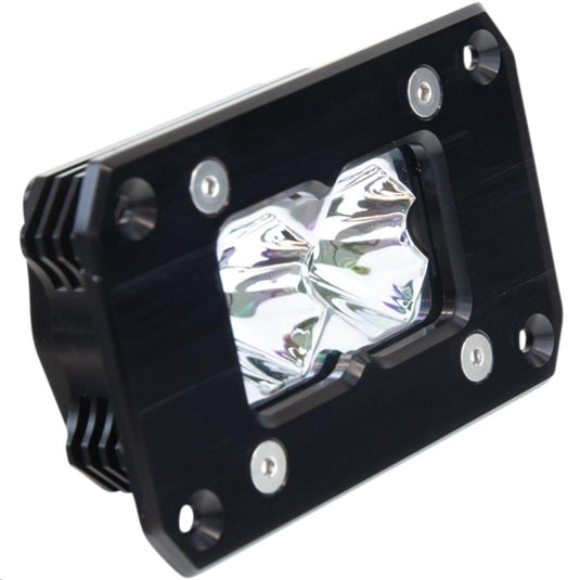 Heretic Studio 50203 6-Series Flood Light - Black Flush Mount - 2in.