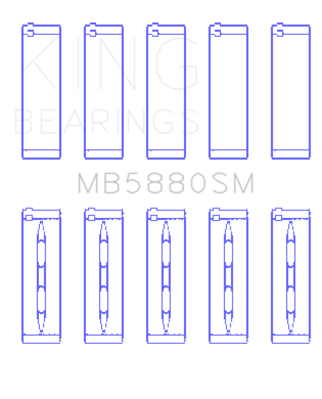 Load image into Gallery viewer, King Engine Bearings MB5880SM KING Main Bearings

