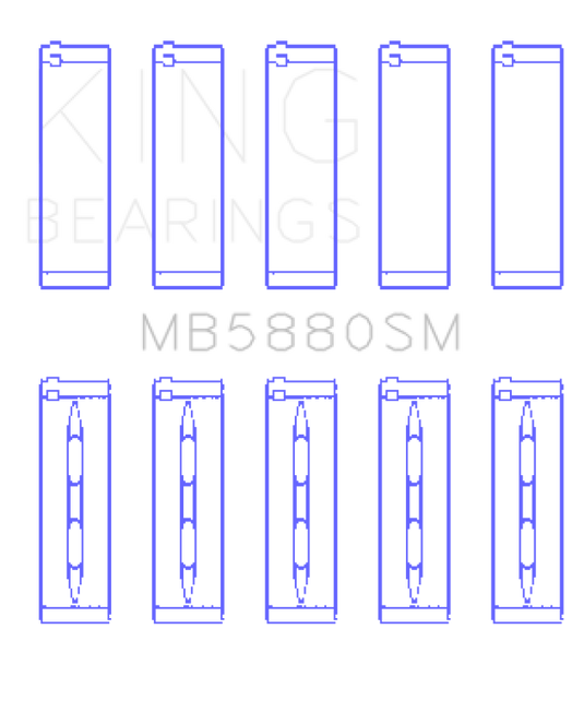 King Engine Bearings MB5880SM KING Main Bearings
