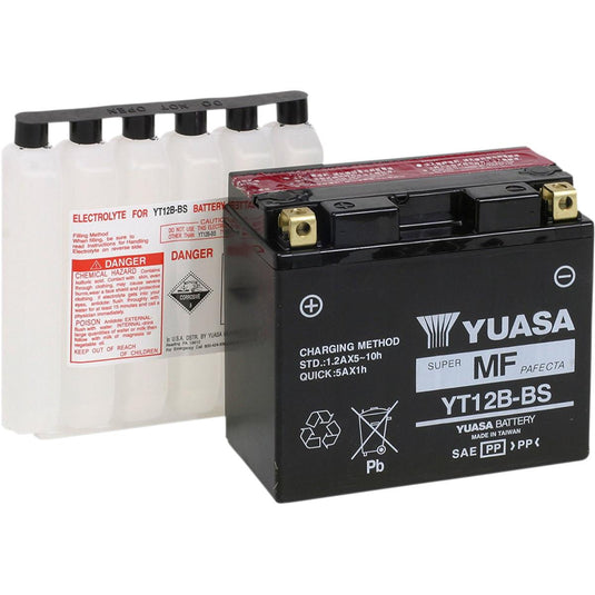 Yuasa YUAM6212B Maintenance Free Battery - YT12B-BS