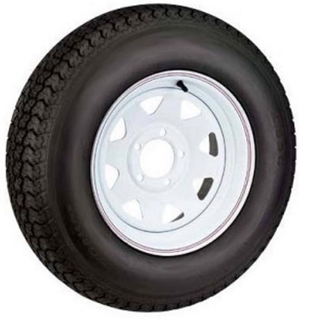 Awc TA2024012-71B530C Bias C/6 Ply, 8 Spoke, Trailer Tire/Wheel Kit - 5.30-12 - 5/4.5