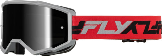 Fly Racing Zone Youth Goggles (One Size Fits Most, Red/Gray)