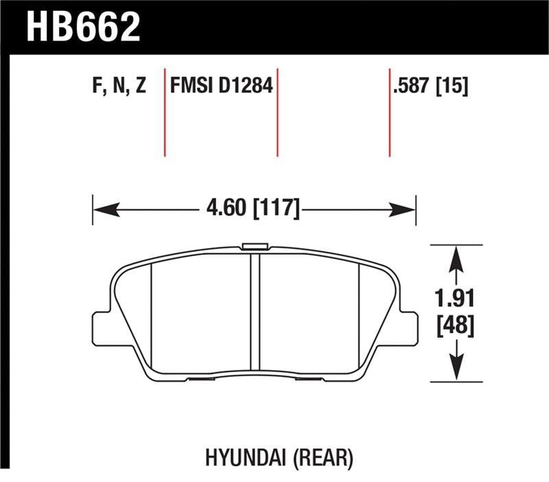 Load image into Gallery viewer, Hawk Performance HB662F.587 HAWK HPS Brake Pad Sets
