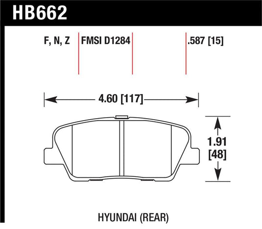 Hawk Performance HB662F.587 HAWK HPS Brake Pad Sets