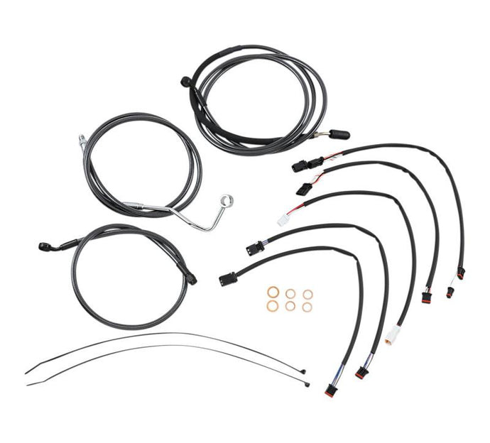 Magnum 487422 Black Pearl Handlebar Installation Kit for 15-17in. Ape