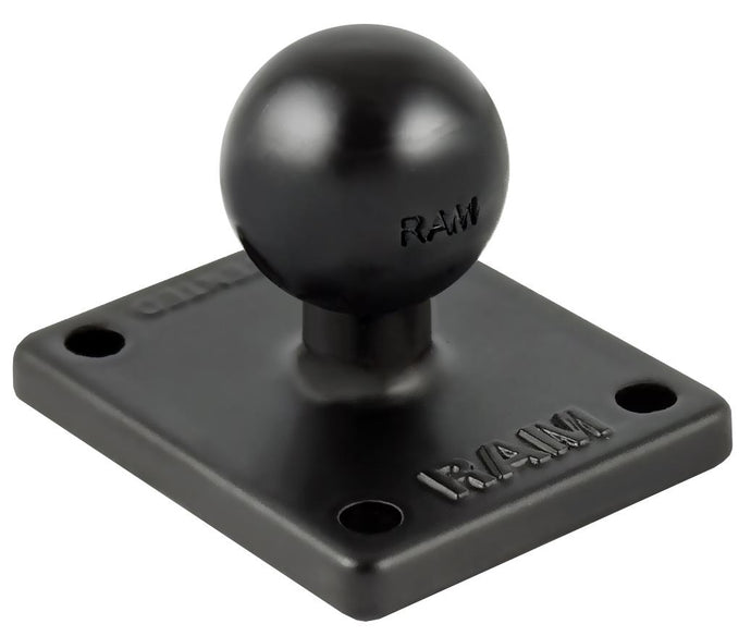 Ram Mounts RAM-B-347U RAM 2in.x1.7in. Base with 1in. Ball for Universal AMPs Hole Pattern for Garmin & TomTom
