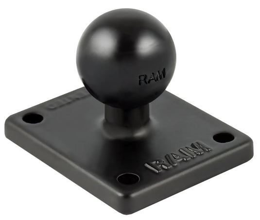 Ram Mounts RAM-B-347U RAM 2in.x1.7in. Base with 1in. Ball for Universal AMPs Hole Pattern for Garmin & TomTom