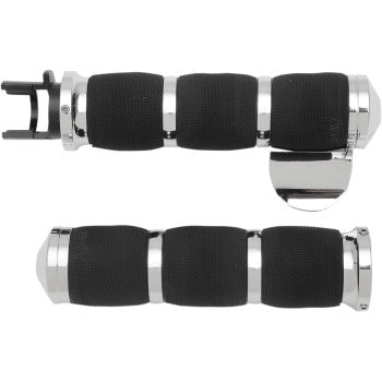 Avon Grips MT-IN-AIR-90C-B Air Cushioned Grips with Throttle Boss - Chrome