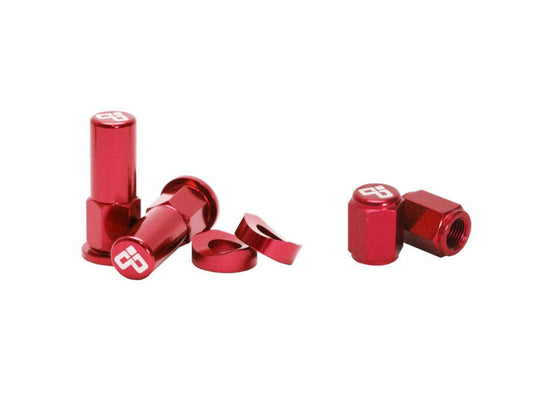 Dubya 68-051R Rim Lock & Valve Stem Cap Kit - Red