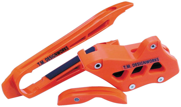 T.M. Designworks DCK-KT3-OR Dirt Cross Multi-Purpose Chain Slide-N-Guide Kit FE2 Guide - Orange