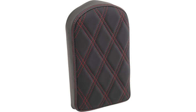 Drag Specialties 0822-0442 Backrest Pads For Square And Round Sissy Bars - Double Diamond - Red Stitch