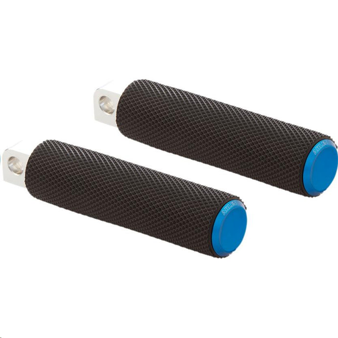 Arlen Ness 07-951 Fusion Passenger Footpegs - Knurled - Blue