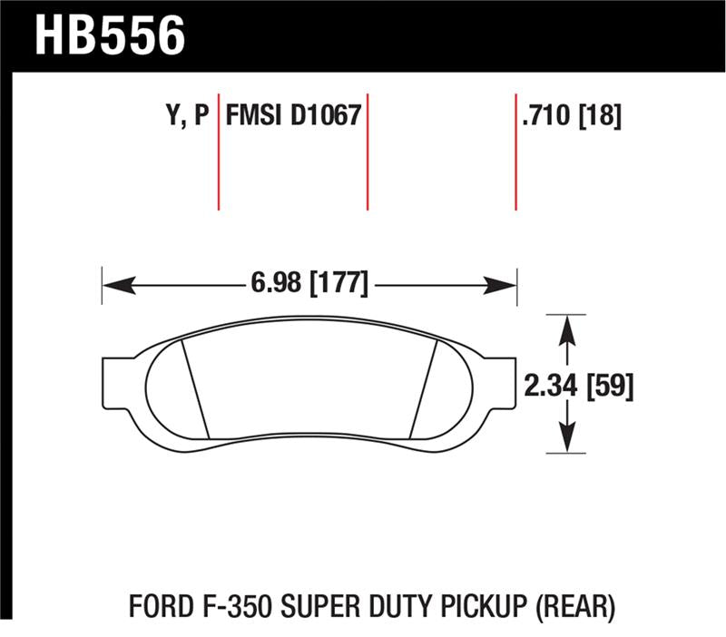 Load image into Gallery viewer, Hawk Performance HB556P.710 HAWK Super Duty Brake Pad Sets
