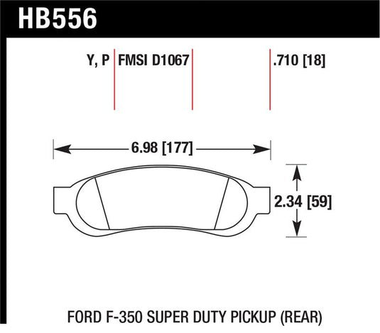 Hawk Performance HB556P.710 HAWK Super Duty Brake Pad Sets