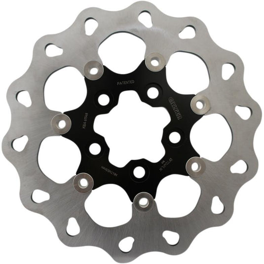 Galfer Brakes DF724FLW Floating Wave Rotor - Full Floating with Black Carrier