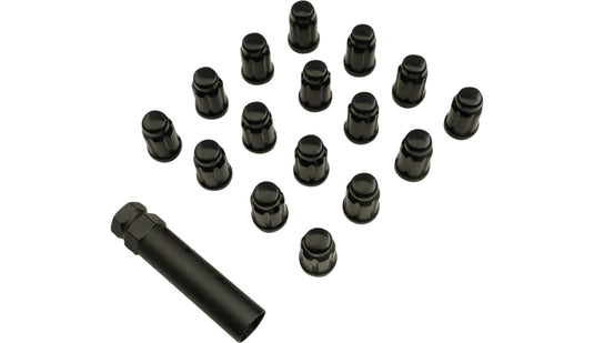 Moose Utility SPMO03806BL4 Lug Nut - Splined - 12 mm x 1.25 - Black - 16pk.