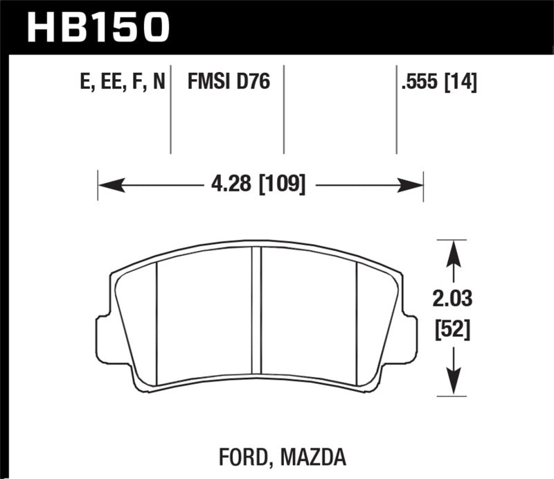 Load image into Gallery viewer, Hawk Performance HB150F.555 HAWK HPS Brake Pad Sets
