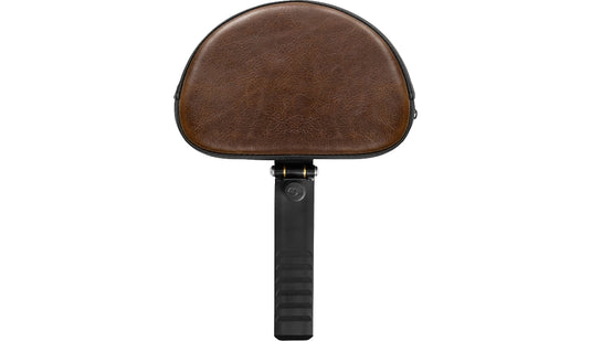 Saddlemen 15708B Mini Contoured Backrest - Lariat - Distresssed Insert - Black Stitching