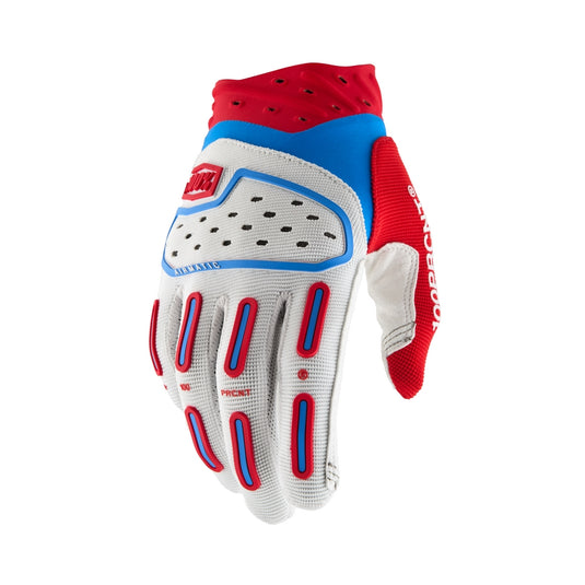 100% Airmatic 2 Gloves (Small, Red/White/Blue)