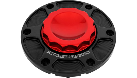 Arlen Ness 701-017 Gas Cap Assemblies - 12 Point - Red Anodized