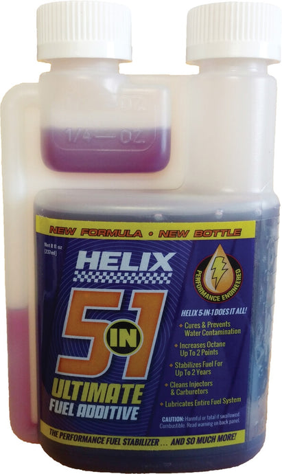 Helix Racing Products 911-1208 5 In 1 Fuel Additive - 8oz.
