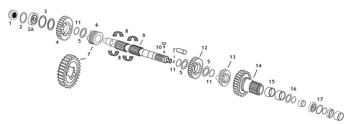 Andrews 296800 Mainshaft for 5-Speed Big Twin (9)