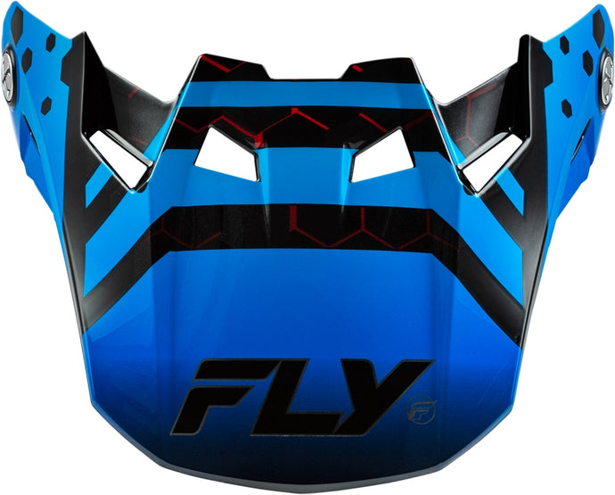 Fly Racing Visor for Formula CC Tektonic Helmets - Black/Blue/Red - Md/Lg