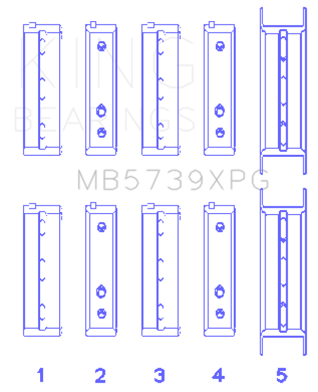 Load image into Gallery viewer, King Engine Bearings MB5739XPG KING Performance Main Bearings
