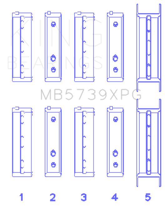 King Engine Bearings MB5739XPG KING Performance Main Bearings